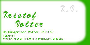 kristof volter business card